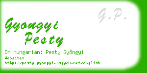 gyongyi pesty business card