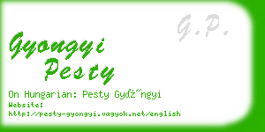 gyongyi pesty business card